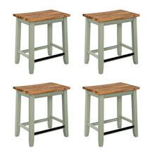 Load image into Gallery viewer, TOPMAX Farmhouse Rustic 4-Piece Wood Dining Stools Set, Counter Height Dining Stools, Green
