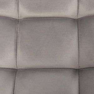 BTEXPERT Adjustable Industrial Metal Upholstered Swivel Gray Velvet Dining Barstool With Back For Kitchen Island, For Dining Room and Bar, Set of 2