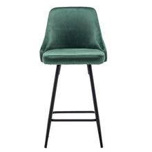 Load image into Gallery viewer, BTExpert Faiza Velvet Geen Upholstered Modern  Barstool Stool Bar Chair
