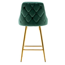 Load image into Gallery viewer, NEW TWO -Barstools Green Rahima Tufted Upholstered Modern Premium Stool Bar Chairs
