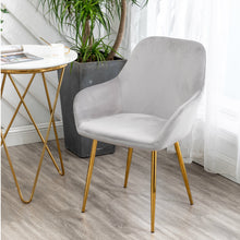 Load image into Gallery viewer, BTExpert Sarah Metallic Gray Accent Bucket Upholstered Modern Dining Chair
