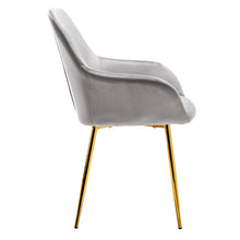 Load image into Gallery viewer, BTExpert Sarah Metallic Gray Accent Bucket Upholstered Modern Dining Chair
