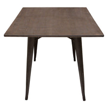 Load image into Gallery viewer, Industrial Antique Distressed Rustic Steel Metal Dining Rectangle Wood Table
