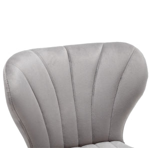 BTExpert Velvet Upholstered Dining Adjustable Height 36 44" High Back Stool Bar Chair Grey Velvet