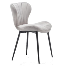 Load image into Gallery viewer, BTExpert Upholstered Modern Grey Velvet Accent Dining Chair
