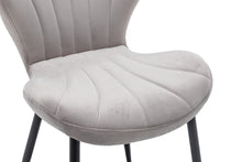 Load image into Gallery viewer, BTExpert Upholstered Modern Grey Velvet Accent Dining Chair
