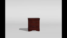 Load image into Gallery viewer, 1pc Nightstand Cherry Finish Louis Philippe Solid wood English Dovetail Construction Antique Nickle Hanging Pulls
