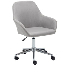 Load image into Gallery viewer, Padded Adjustable Rolling Home Office Mid-Back Upholstery Chair, Swivel
