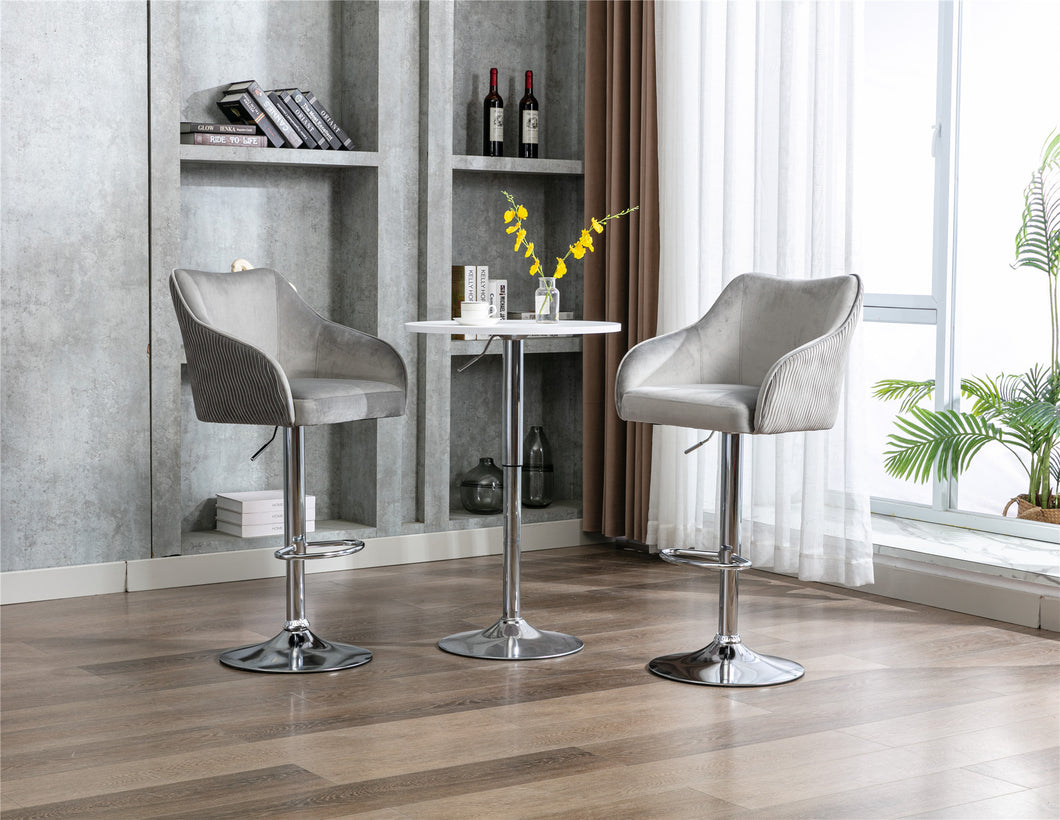 COOLMORE  Bar Stools with Back and Footrest Counter Height Dining Chairs Set of 2