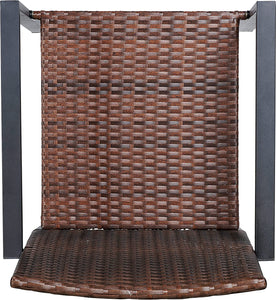 Dark Brown Patio Outdoor Furniture Conversation Sets With Porch Chairs Set Of 2 Chairs?áWicker Bistro Set