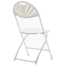 Load image into Gallery viewer, BTExpert White Plastic Folding Chair Steel Frame Commercial High Capacity Event Chair lightweight Wedding Party Set of 40
