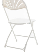 Load image into Gallery viewer, BTExpert White Plastic Folding Chair Steel Frame Commercial High Capacity Event Chair lightweight Wedding Party Set of 40
