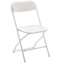 Load image into Gallery viewer, White Plastic Folding Chair Steel Frame Commercial High Capacity Event lightweight Set for Office Wedding Party Picnic Kitchen Dining School Set of 6
