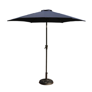 9' Pole Umbrella With Carry Bag, Navy Blue