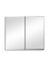 Load image into Gallery viewer, 30x26 inch Double door mirror medicine cabinet Surface Mount or Recess aluminum
