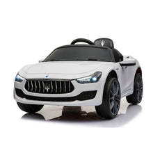 Load image into Gallery viewer, Maserati-Licensed 12V Kids Ride On Car, Electric Vehicle with Remote Control, MP3, USB, Music, Horn, LED Lights, Openable Doors, White
