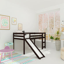 Load image into Gallery viewer, Loft Bed with Slide, Multifunctional Design, Twin(Espresso)
