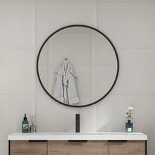 Load image into Gallery viewer, 32&quot;  Large Round Black Circular Mirror
