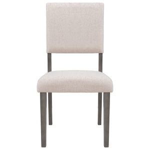 TOPMAX Mid-Century Wood 4 Upholstered Dining Chairs for Small Places, Beige