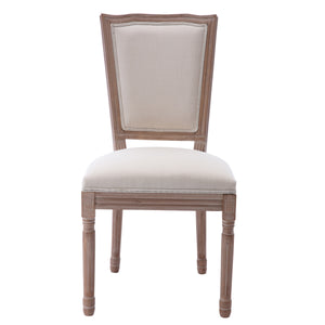 HengMing Upholstered Fabrice French Dining  Chair,Set of 2,Beige