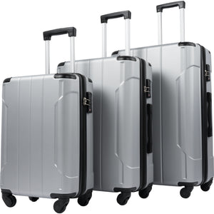 Hardshell Luggage Sets 3 Pcs Spinner Suitcase with TSA Lock Lightweight 20''24''28''