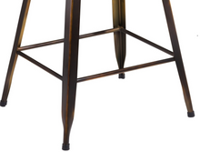 Load image into Gallery viewer, 24&quot; Metal Stackable Antique Distressed Copper Slim Backless Counter Bar Stool -2
