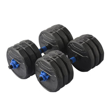 Load image into Gallery viewer, (Total 58lbs, 29lbs each) Adjustable Dumbbell Barbell Weight Pair TOTAL 58 LBS, Dumbells weights Set, Free Weights Dumbbells 2 in 1 sets with connector, Adjustable Weights Dumbbells Set for Home Gym
