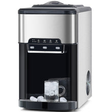 Load image into Gallery viewer, 3 in 1 Water Dispenser with Ice Maker Countertop, Portable Water Cooler, Quick 6 Mins Ice-making, Hot &amp; Cold Water and Ice, Top Loading or Bottleless, Stainless Steel
