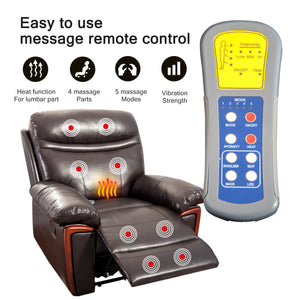 Orisfur. Massage Recliner PU Leather Sofa Chair with Heating and Massage Vibrating  Function