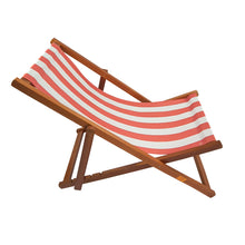 Load image into Gallery viewer, Outdoor/ beach /swimming pool /populus wood sling chair  Orange Stripe （color:Orange ）
