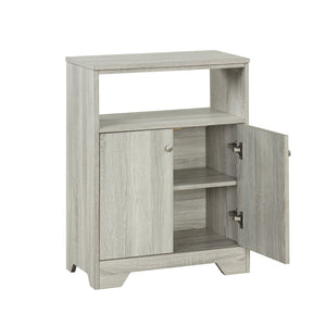 Bathroom Cabinet with Adjustable Shelves, Storage Cabinet for Home Kitchen, Freestanding Floor Cabinet Easy to Assemble