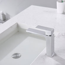 Load image into Gallery viewer, Single handle lavatory faucet with pop up drain, brushed chrome
