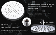 Load image into Gallery viewer, Shower System Shower Faucet Combo Set Wall Mounted with 10&quot; Rainfall Shower Head and handheld shower faucet, Chrome Finish Shower Faucet Rough-In
