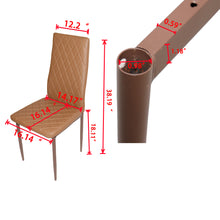 Load image into Gallery viewer, Retro style dining chair hotel dining chair conference chair outdoor activity chair pu leather high elastic fireproof sponge dining chair four-piece set(coffee)
