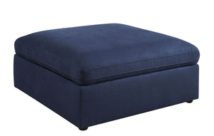ACME Crosby Ottoman, Blue Fabric 56037