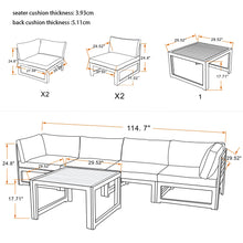 Load image into Gallery viewer, Outdoor sofa 4 pieces+coffee table
