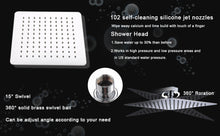 Load image into Gallery viewer, Shower System Shower Faucet Combo Set Wall Mounted with 10&quot; Rainfall Shower Head and handheld shower faucet, Chrome Finish with Brass Valve Rough-In
