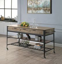 Load image into Gallery viewer, ACME Macaria Kitchen Island, Rustic Oak &amp; Black Finish AC00402
