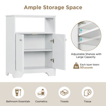Load image into Gallery viewer, White Bathroom Storage Cabinet with Adjustable Shelves, Freestanding Floor Cabinet for Home Kitchen, Easy to Assemble
