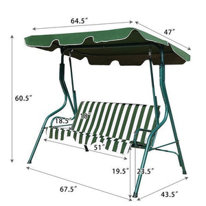 Outdoor Swing with Canopy 3 Person Swings Chair Hammock