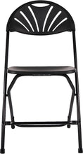 Load image into Gallery viewer, BTExpert Black Plastic Folding Chair Steel Frame Commercial High Capacity Event Chair lightweight Wedding Party Set of 2
