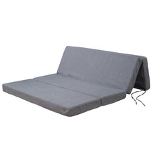 Load image into Gallery viewer, Full Size Folding Mattress,Tri-fold,Washable Linen Cover,Straps,Bonded Foam,Gray(Adapted to LP000072)
