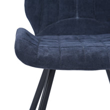 Load image into Gallery viewer, Fabric Dining Chairs, Dark Blue (Set of 2)
