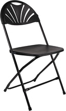 Load image into Gallery viewer, BTExpert Black Plastic Folding Chair Steel Frame Commercial High Capacity Event Chair lightweight Wedding Party Set of 4
