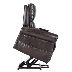 Orisfur. Power Lift Recliner Chair PU Leather Reclining Mechanism Living Room Furniture with Remote