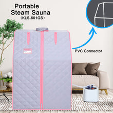 Load image into Gallery viewer, Half body Grey Steam Sauna Tent for Spa Detox at Home PVC Pipe Connector Easy to Install with FCC Certification
