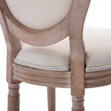 Load image into Gallery viewer, HengMing Upholstered Fabrice French Dining  Chair with rubber legs,Set of 2,Beige
