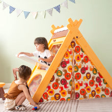 Load image into Gallery viewer, Kids Play Tent - 4 in 1 Teepee Tent with Stool and Climber, Foldable Playhouse Tent for Boys &amp; Girls

