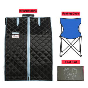 Half Body Black Infrared Sauna Tent for Spa Detox at Home Foldable Tent Easy to Install with FCC Certification