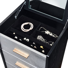Load image into Gallery viewer, ACME Myles Jewelry Armoire, Black, Silver &amp; Gold Finish AC01167
